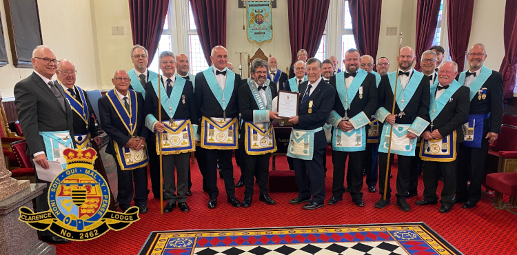 Members of Clarence Lodge meeting at Hartlepool Masonic Hall