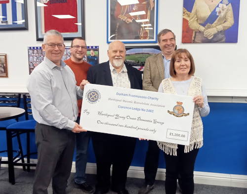 Hartlepool Freemasons support young onset dementia group