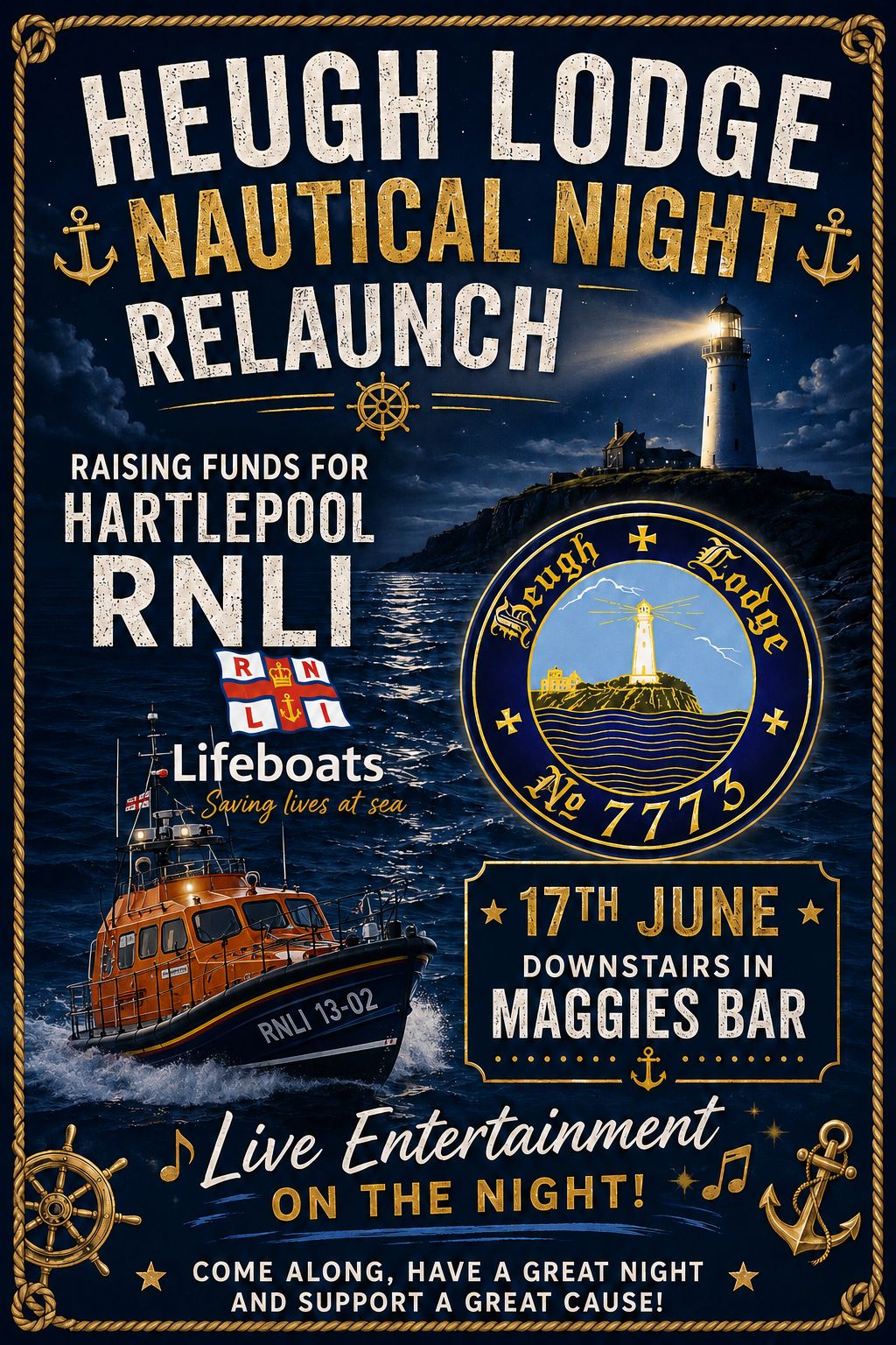 Heugh Lodge Nautical Night 2026 – Supporting Hartlepool RNLI